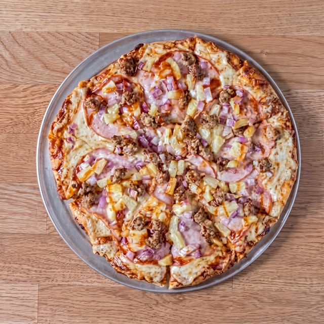Hawaiian BBQ Pizza.